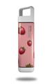 Skin Decal Wrap for Clean Bottle Square Titan Plastic 25oz Strawberries on Pink (BOTTLE NOT INCLUDED)