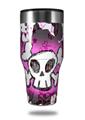 Skin Decal Wrap for Walmart Ozark Trail Tumblers 40oz Cartoon Skull Pink (TUMBLER NOT INCLUDED) by WraptorSkinz
