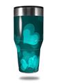 Skin Decal Wrap for Walmart Ozark Trail Tumblers 40oz Bokeh Hearts Neon Teal (TUMBLER NOT INCLUDED) by WraptorSkinz