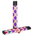 Skin Decal Wrap 2 Pack for Juul Vapes Kearas Polka Dots Purple On Cream JUUL NOT INCLUDED
