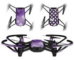 Skin Decal Wrap 2 Pack for DJI Ryze Tello Drone Bokeh Hex Purple DRONE NOT INCLUDED