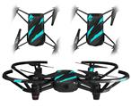 Skin Decal Wrap 2 Pack for DJI Ryze Tello Drone Jagged Camo Neon Teal DRONE NOT INCLUDED