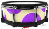Skin Wrap works with Roland vDrum Shell PD-140DS Drum Kearas Polka Dots Purple On Cream (DRUM NOT INCLUDED)