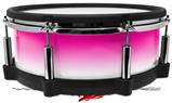 Skin Wrap works with Roland vDrum Shell PD-140DS Drum Smooth Fades White Hot Pink (DRUM NOT INCLUDED)