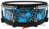 Skin Wrap works with Roland vDrum Shell PD-140DS Drum Scattered Skulls Neon Blue (DRUM NOT INCLUDED)