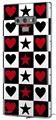 Decal style Skin Wrap compatible with Samsung Galaxy Note 9 Hearts and Stars Red