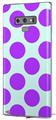 Decal style Skin Wrap compatible with Samsung Galaxy Note 9 Kearas Polka Dots Purple And Blue