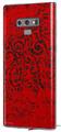 Decal style Skin Wrap compatible with Samsung Galaxy Note 9 Folder Doodles Red