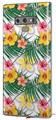 Decal style Skin Wrap compatible with Samsung Galaxy Note 9 Beach Flowers 02 White