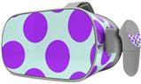 Decal style Skin Wrap compatible with Oculus Go Headset - Kearas Polka Dots Purple And Blue (OCULUS NOT INCLUDED)