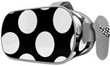 Decal style Skin Wrap compatible with Oculus Go Headset - Kearas Polka Dots White On Black (OCULUS NOT INCLUDED)