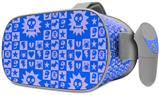 Decal style Skin Wrap compatible with Oculus Go Headset - Gothic Punk Pattern Blue (OCULUS NOT INCLUDED)