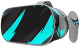 Decal style Skin Wrap compatible with Oculus Go Headset - Jagged Camo Neon Teal (OCULUS NOT INCLUDED)