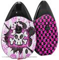Skin Decal Wrap 2 Pack compatible with Suorin Drop Cartoon Skull Pink VAPE NOT INCLUDED