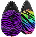 Skin Decal Wrap 2 Pack compatible with Suorin Drop Purple Zebra VAPE NOT INCLUDED
