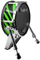 Skin Wrap works with Roland vDrum Shell KD-140 Kick Bass Drum Zebra Green (DRUM NOT INCLUDED)
