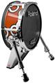 Skin Wrap works with Roland vDrum Shell KD-140 Kick Bass Drum Locknodes 03 Burnt Orange (DRUM NOT INCLUDED)