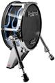 Skin Wrap works with Roland vDrum Shell KD-140 Kick Bass Drum Metal Flames Blue (DRUM NOT INCLUDED)