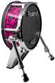 Skin Wrap works with Roland vDrum Shell KD-140 Kick Bass Drum Scattered Skulls Hot Pink (DRUM NOT INCLUDED)