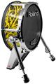 Skin Wrap works with Roland vDrum Shell KD-140 Kick Bass Drum Folder Doodles Yellow (DRUM NOT INCLUDED)