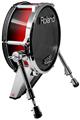 Skin Wrap works with Roland vDrum Shell KD-140 Kick Bass Drum Smooth Fades Red Black (DRUM NOT INCLUDED)