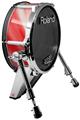 Skin Wrap works with Roland vDrum Shell KD-140 Kick Bass Drum Paint Blend Red (DRUM NOT INCLUDED)