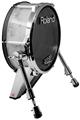 Skin Wrap works with Roland vDrum Shell KD-140 Kick Bass Drum Marble Granite 07 White Gray (DRUM NOT INCLUDED)