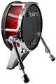 Skin Wrap works with Roland vDrum Shell KD-140 Kick Bass Drum Fire Flames Red (DRUM NOT INCLUDED)