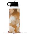 Skin Wrap Decal compatible with Hydro Flask Wide Mouth Bottle 32oz Bokeh Squared Orange (BOTTLE NOT INCLUDED)