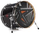 Vinyl Decal Skin Wrap for 22" Bass Kick Drum Head Baja 0023 Orange Burnt - DRUM HEAD NOT INCLUDED