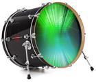 Vinyl Decal Skin Wrap for 22" Bass Kick Drum Head Bent Light Greenish - DRUM HEAD NOT INCLUDED