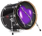 Vinyl Decal Skin Wrap for 22" Bass Kick Drum Head Barbwire Heart Purple - DRUM HEAD NOT INCLUDED