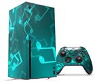 WraptorSkinz Skin Wrap compatible with the 2020 XBOX Series X Console and Controller Bokeh Music Neon Teal (XBOX NOT INCLUDED)