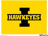 Poster 24"x18" - Iowa Hawkeyes 02 Black on Gold