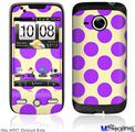 HTC Droid Eris Skin - Kearas Polka Dots Purple On Cream