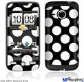 HTC Droid Eris Skin - Kearas Polka Dots White On Black