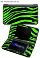 Zebra Green - Decal Style Skin fits Nintendo DSi XL (DSi SOLD SEPARATELY)