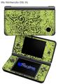 Folder Doodles Sage Green - Decal Style Skin fits Nintendo DSi XL (DSi SOLD SEPARATELY)