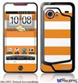 HTC Droid Incredible Skin - Psycho Stripes Orange and White