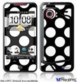 HTC Droid Incredible Skin - Kearas Polka Dots White On Black