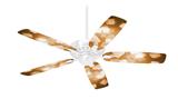 Bokeh Squared Orange - Ceiling Fan Skin Kit fits most 42 inch fans (FAN and BLADES SOLD SEPARATELY)