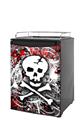 Kegerator Skin - Skull Splatter (fits medium sized dorm fridge and kegerators)