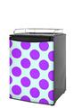Kegerator Skin - Kearas Polka Dots Purple And Blue (fits medium sized dorm fridge and kegerators)