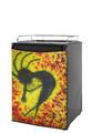 Kegerator Skin - Tie Dye Kokopelli (fits medium sized dorm fridge and kegerators)