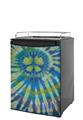 Kegerator Skin - Tie Dye Peace Sign Swirl (fits medium sized dorm fridge and kegerators)