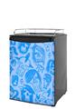 Kegerator Skin - Skull Sketches Blue (fits medium sized dorm fridge and kegerators)