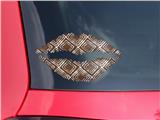 Lips Decal 9x5.5 Wavey Chocolate Brown