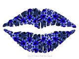 Daisy Blue - Kissing Lips Fabric Wall Skin Decal measures 24x15 inches
