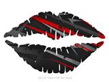 Baja 0014 Red - Kissing Lips Fabric Wall Skin Decal measures 24x15 inches