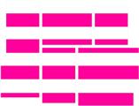 Psycho Stripes Hot Pink and White - 7 Piece Fabric Peel and Stick Wall Skin Art (50x38 inches)